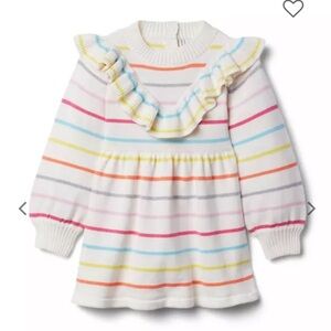 New: Janie and Jack Sweater Dress with Ruffles. Size 4